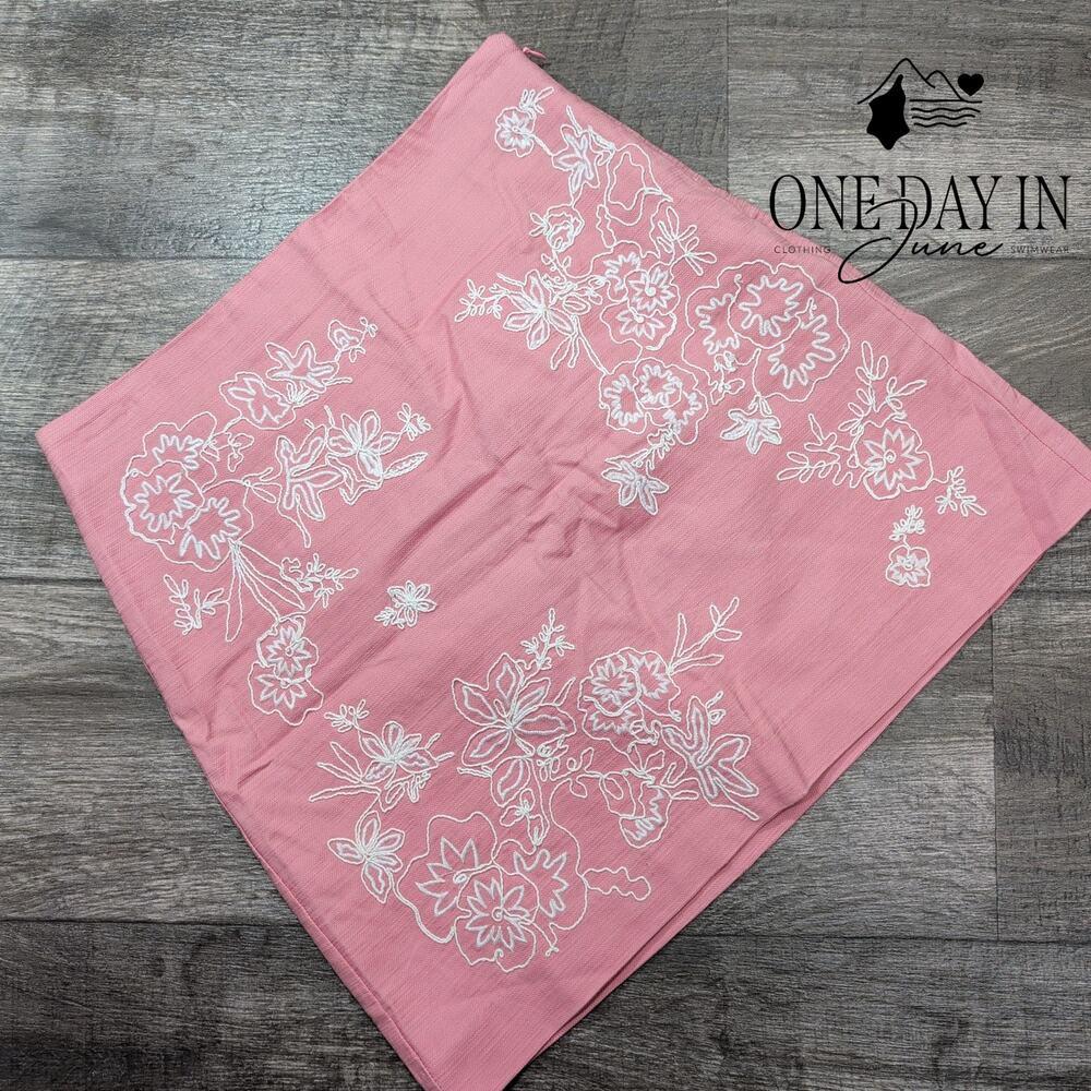 Loft Embroidered Skirt Size 4